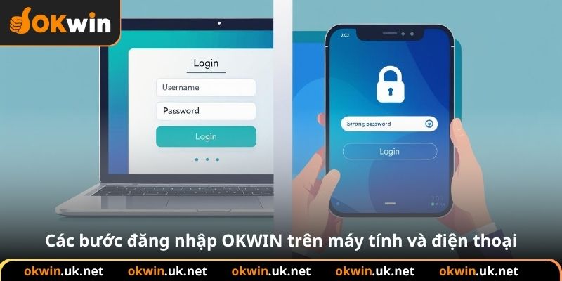 Các bước đăng nhập OKWIN trên máy tính và điện thoại