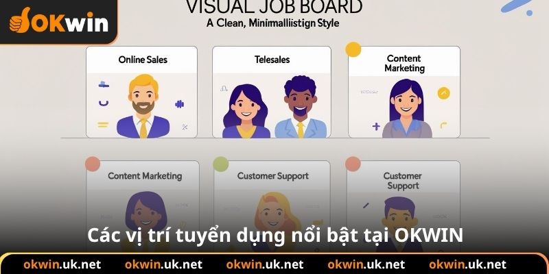 Các vị trí tuyển dụng nổi bật tại OKWIN